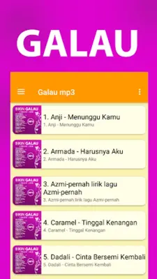 Kumpulan Lagu Galau offline android App screenshot 3